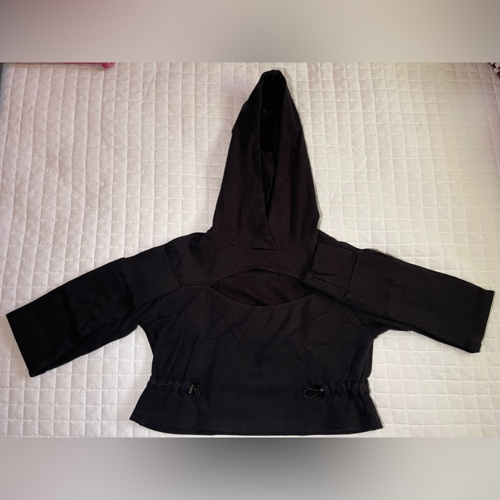 Bombshell Sportswear Cinched Hoodie in Black